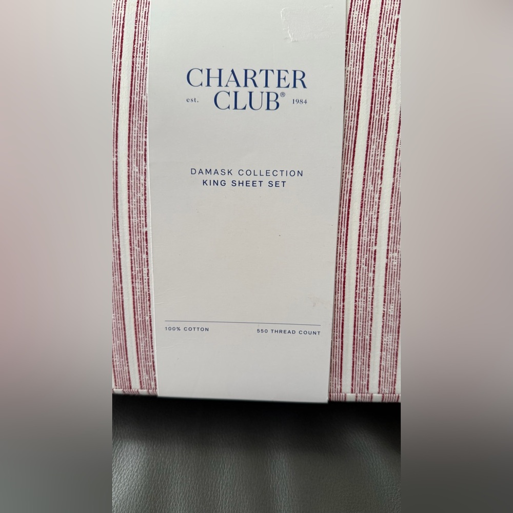 NWT Charter Club 550 Thread Count 100% Cotton 4-Pc. Sheet Set, King - Picture 3 of 8